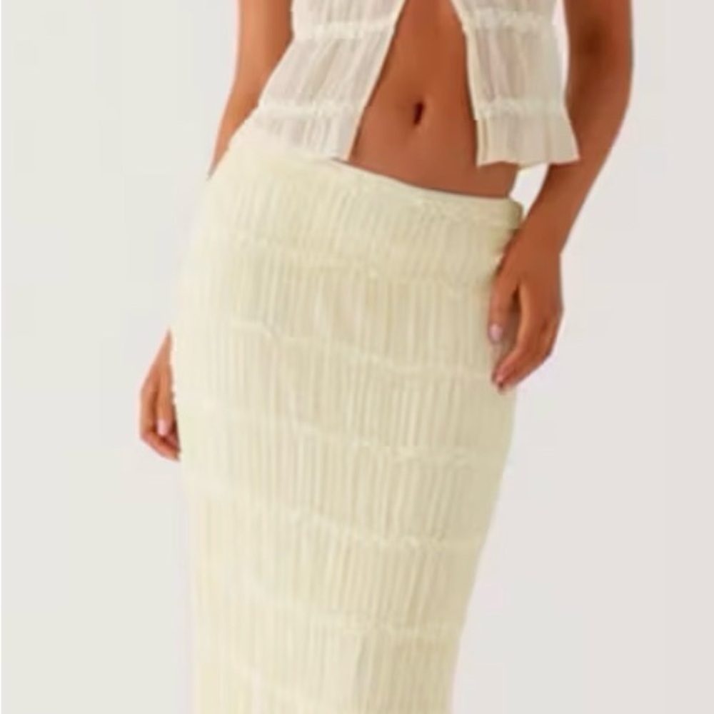 Elegant Yellow Skirt Set